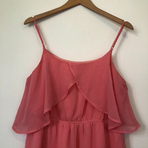 FREEBIRD Pink Boho Flounce Trim Party Wedding Guest Mini Dress Small / Medium ?? - Picture 5 of 14